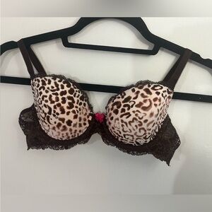 Victoria's Secret Brown Lace Pink & Tan Bra 34B
